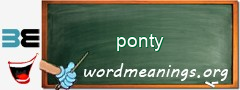 WordMeaning blackboard for ponty